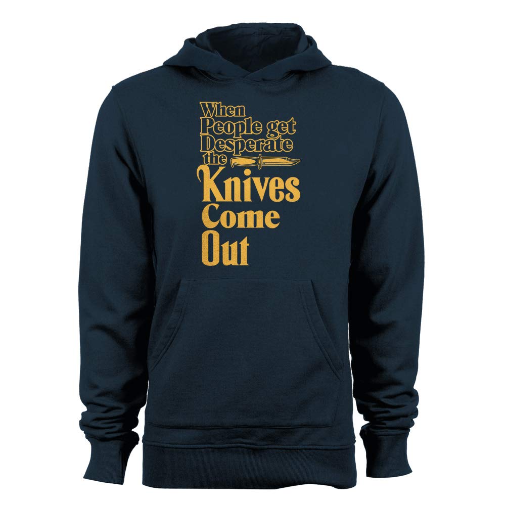 GEEK TEEZ Knives Come Out Women's Hoodie - Trendy Graphic Pullover Sweatshirt for Casual Wear & Street Style | Perfect for College, Gaming, and Everyday Outfits