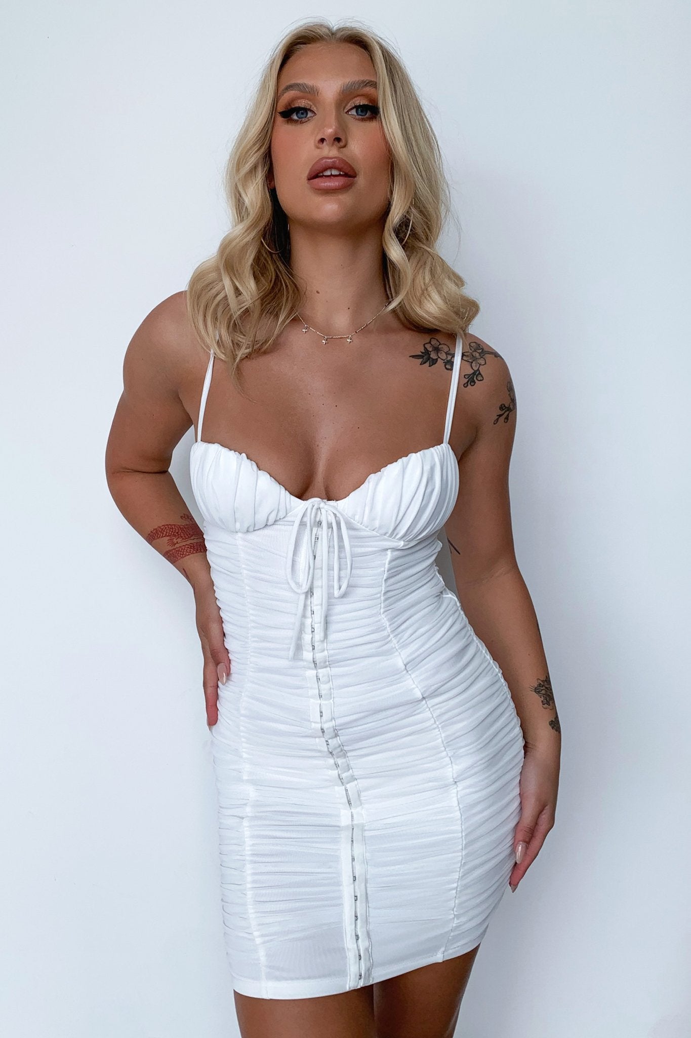 Ezra Dress - Elegant White Women's Dress for Casual Wear, Office & Special Occasions | Perfect for Summer, Weddings & Parties
