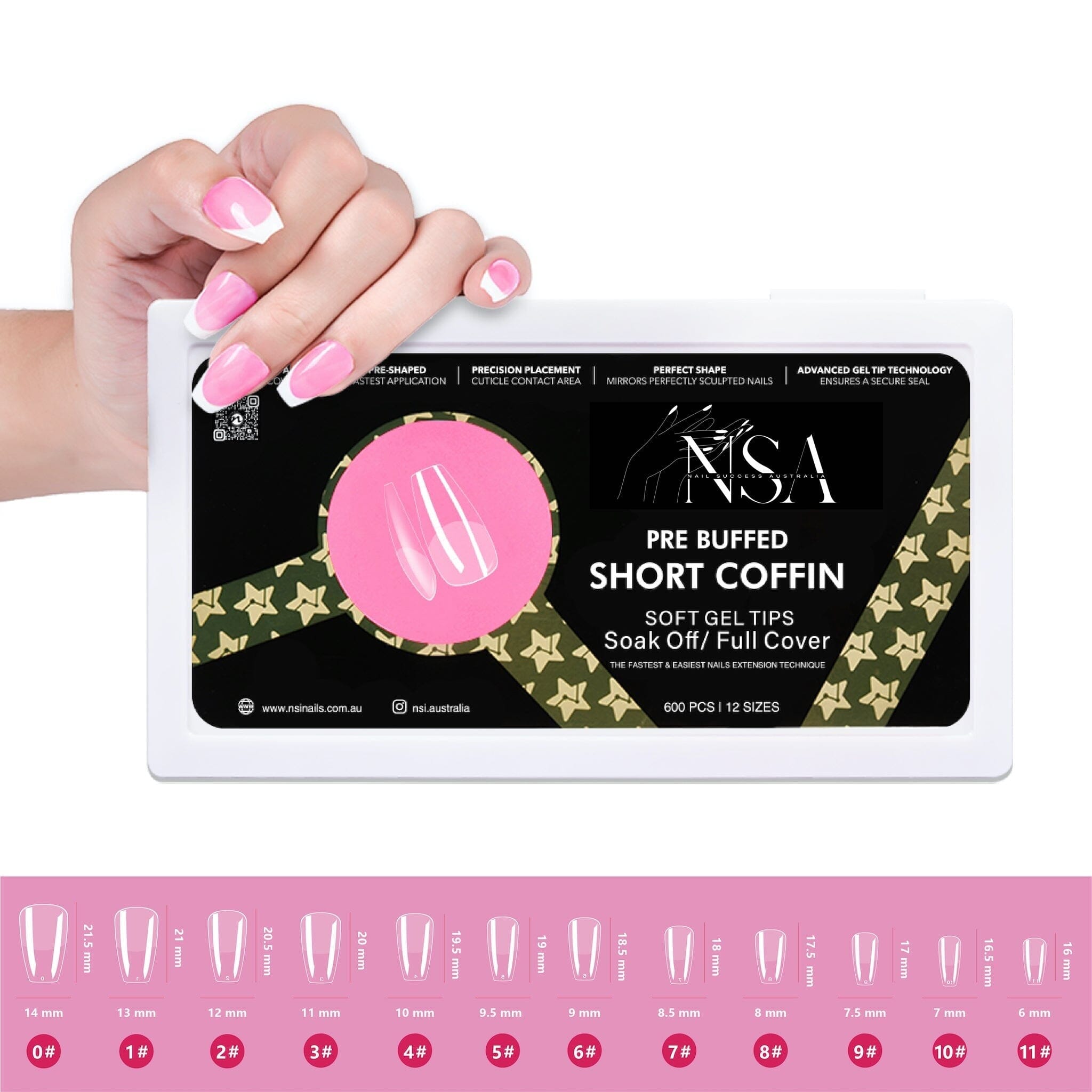 Gel Nail Extensions Kit - Pre Buffed Tips for Strong & Natural-Looking Nails | Perfect for DIY Manicures, Salon Professionals & Special Occasions
