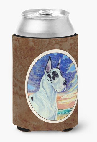 CoolCookware Harlequin Great Dane Can or Bottle Hugger - Insulated Beverage Sleeve for Beer, Soda & Water Bottles - Perfect for Parties, BBQs & Outdoor Adventures