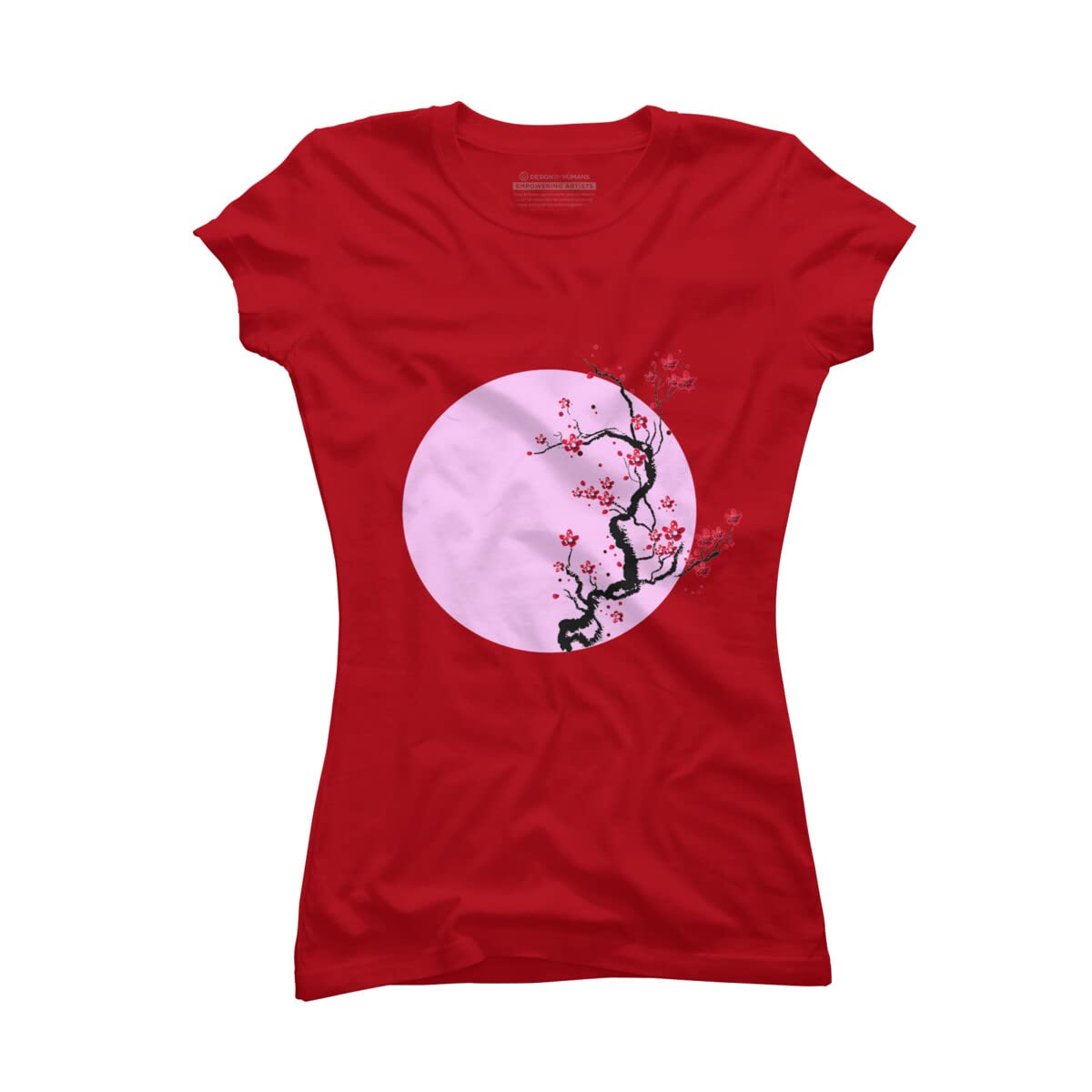 AnimeStyles Cherry Blossom Tree Graphic T-Shirt for Women - Japanese Inspired Floral Print Casual Tee - Perfect for Spring Outfits, Anime Conventions & Streetwear Fashion