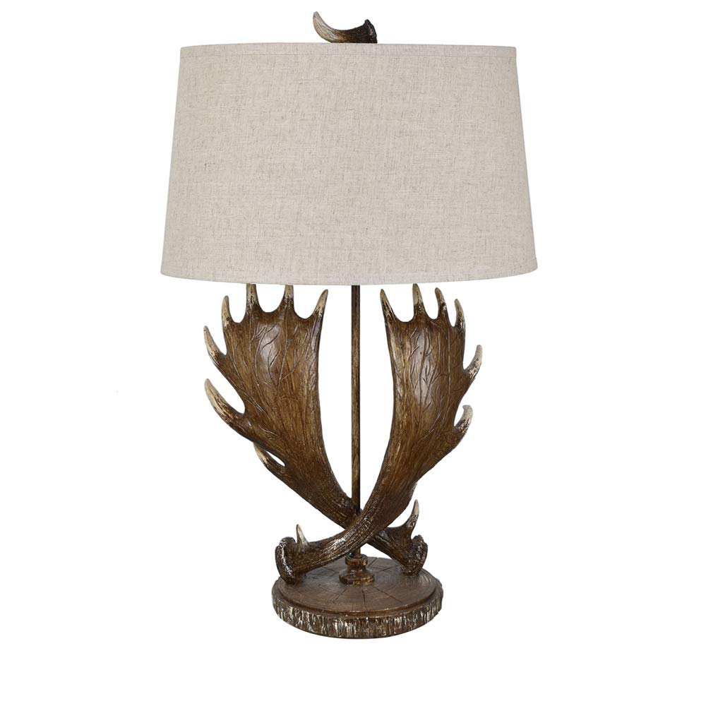 Crestview Collection CVAVP1395 Moose Run Table Lamp Accessories - Decorative Lighting for Living Room, Bedroom & Office - Rustic Home Decor