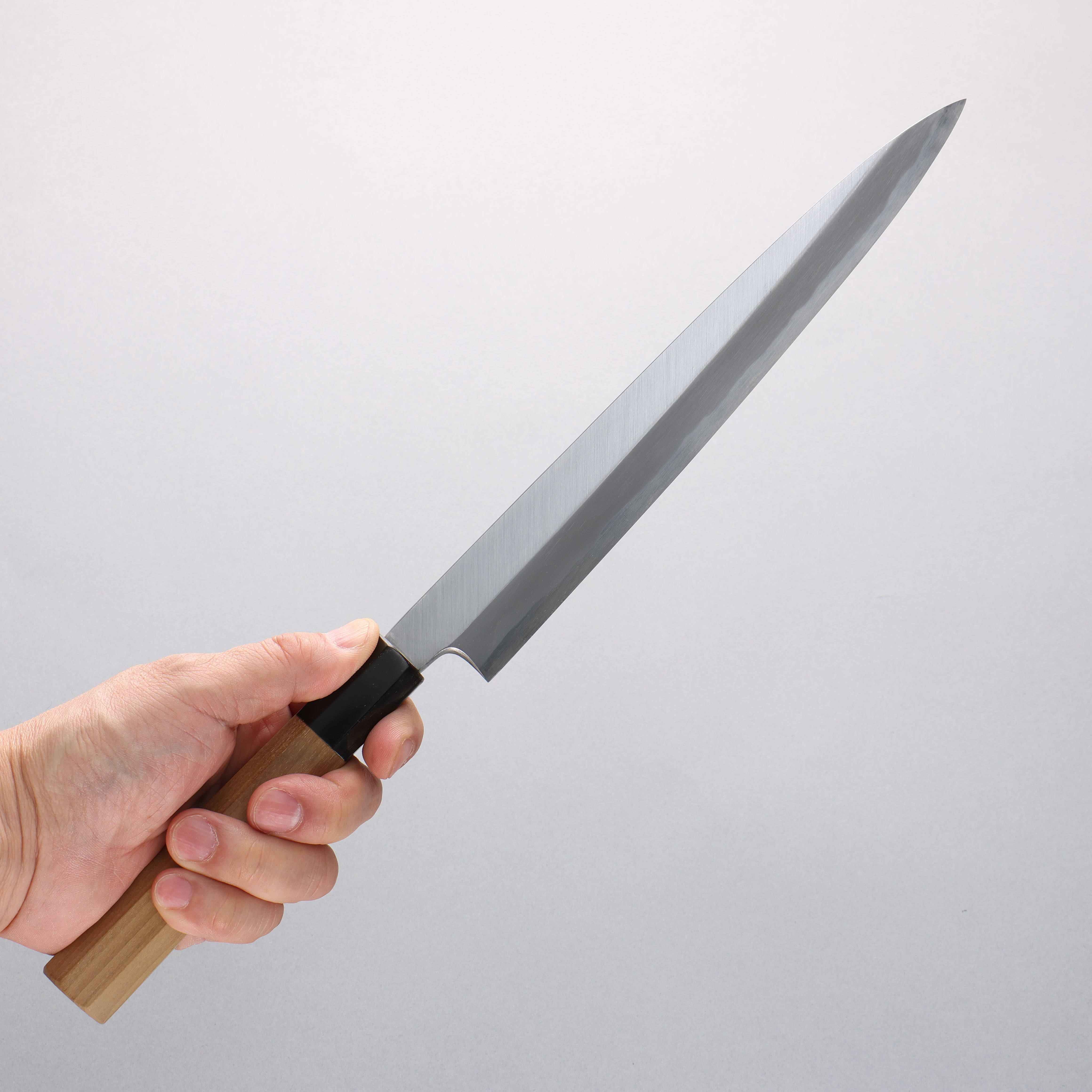 Premium Japanese Yanagiba Sushi Knife 240mm - Blue Steel No.2 Blade with Magnolia & Water Buffalo Horn Handle - Perfect for Sushi Chefs & Japanese Cuisine Preparation