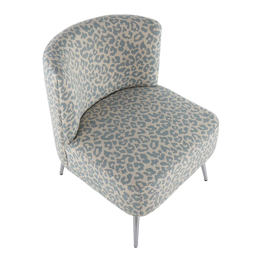 Fran Slipper Chair - Modern Accent Chair for Living Room, Bedroom & Office - Comfortable Upholstered Lounge Chair with Sturdy Wooden Legs - Perfect for Reading, Relaxing & Small Spaces