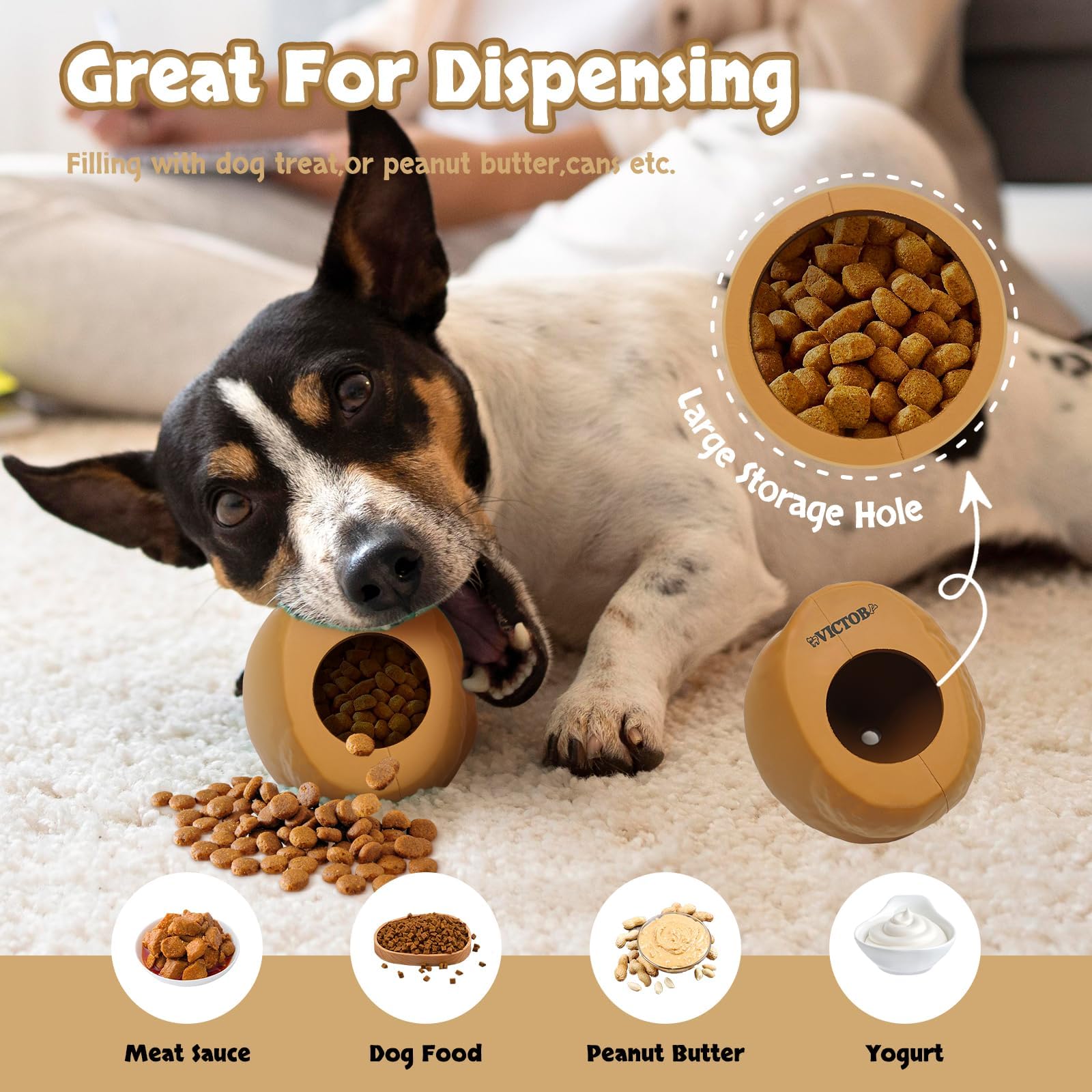 2 Pack Indestructible Puppy Chew Toys - Durable Rubber Treat Dispensing Dog Toys for Aggressive Chewers, Interactive Stuffable Toys for All Breed Sizes - Perfect for Training, Teething Relief & Keeping Dogs Busy