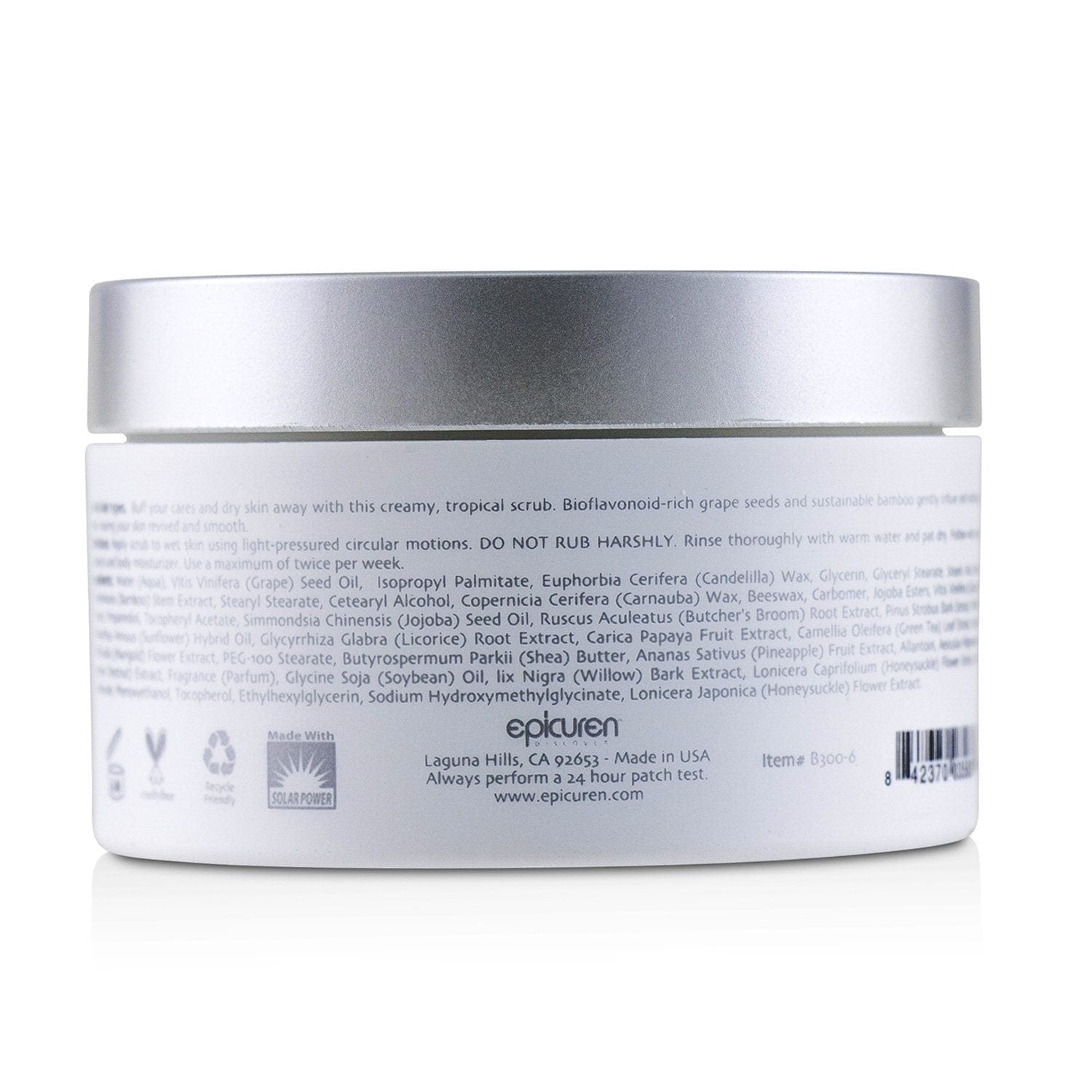 Exfoliating Papaya Pineapple Bamboo Body Scrub - Natural Skin Polish for Smooth & Glowing Skin - Perfect for Spa Day & At-Home Self Care