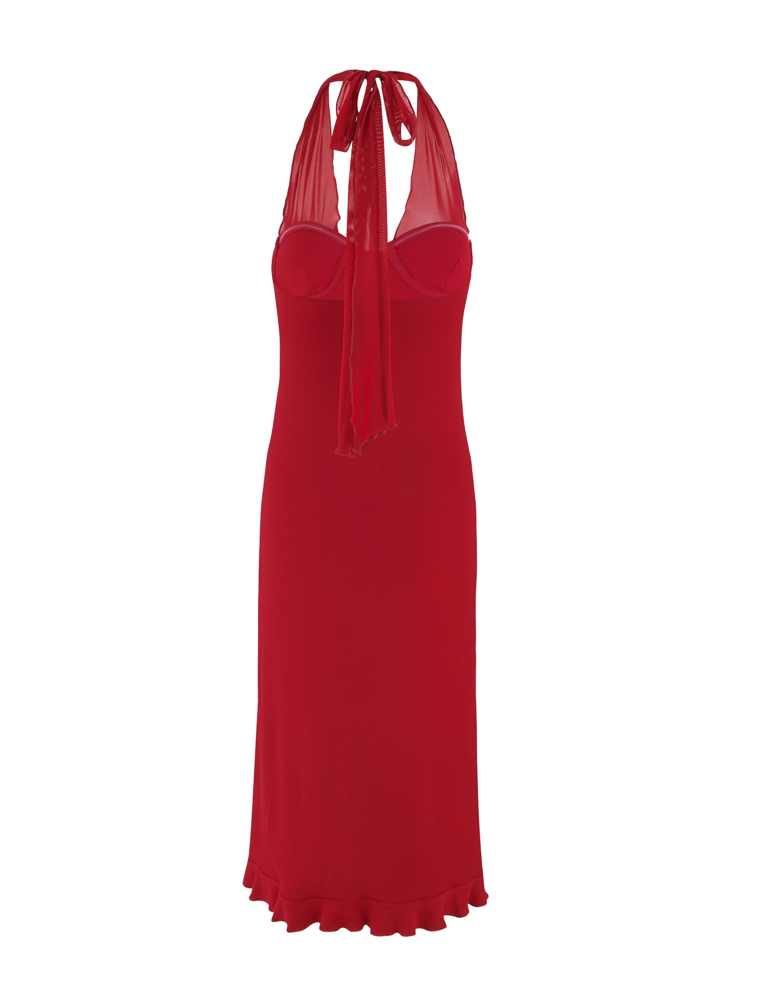 GRANGER MIDI DRESS Women's Floral Summer Dress - Cherry Red A-Line Flowy Dress for Casual Wear, Date Night & Beach Vacation