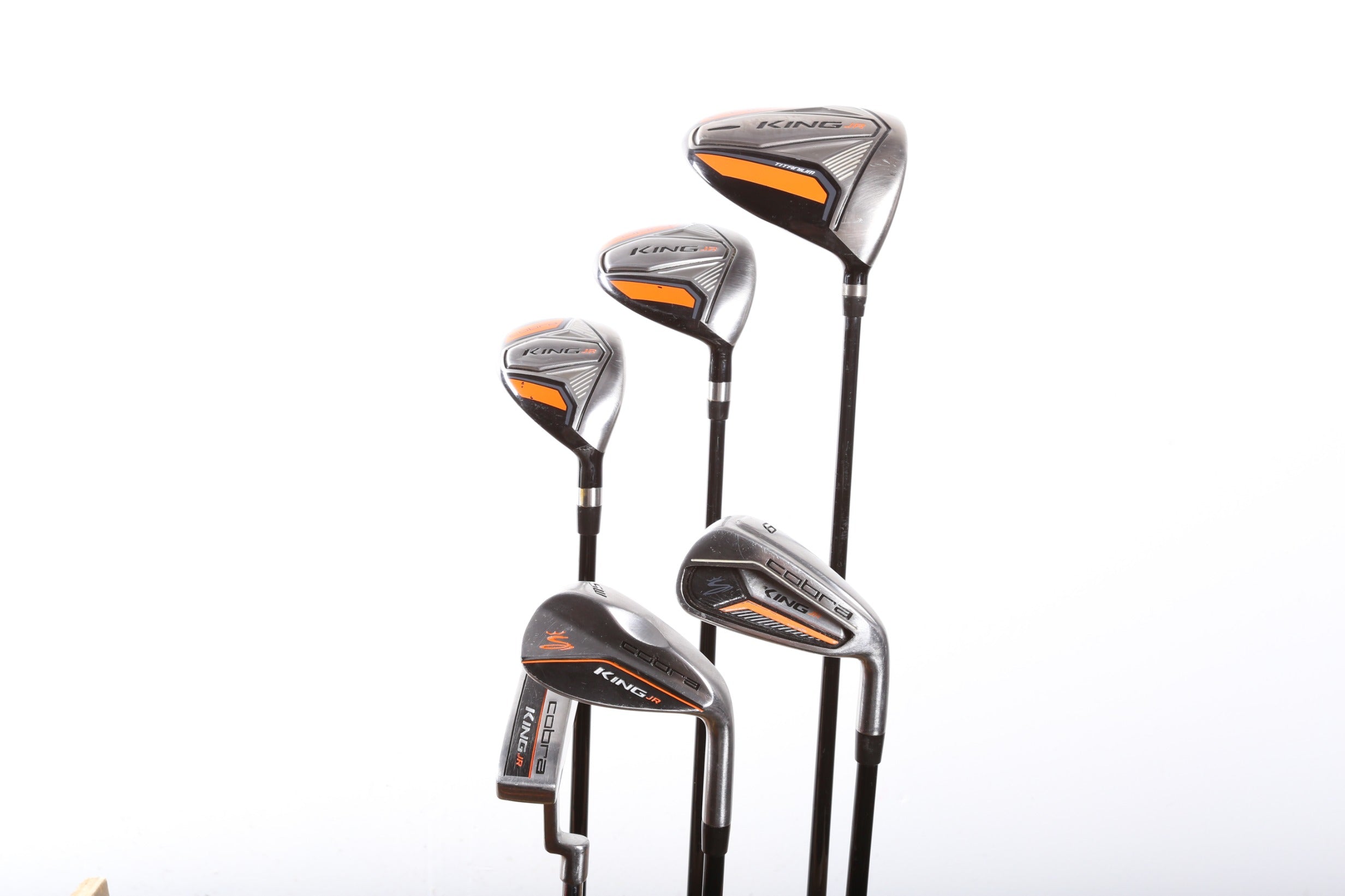 Cobra King Junior Golf Club Set - Right Hand Youth Driver, Fairway Wood, Hybrid, 9 Iron, Sand Wedge & Putter - Perfect for Young Golfers Learning & Practicing on the Course