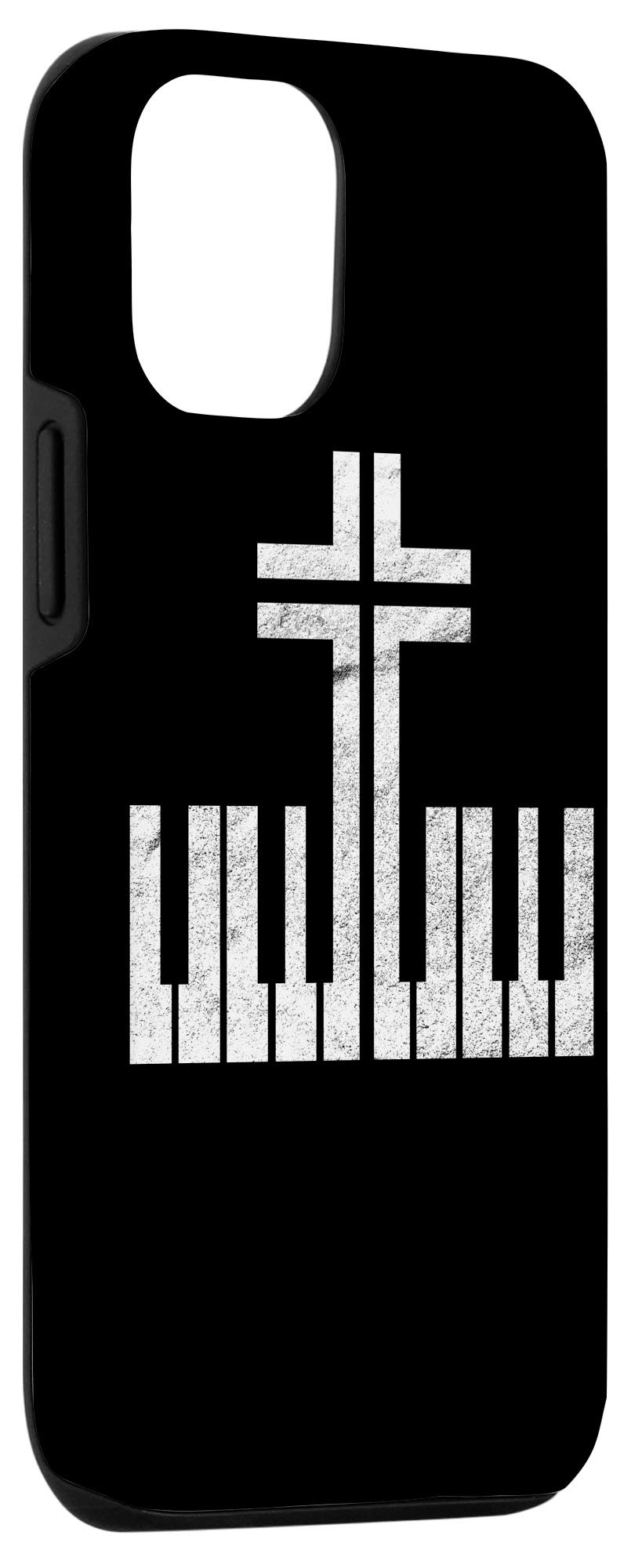 iPhone 12/12 Pro Christian Music Phone Case - Piano Keyboard Design with Cross & Jesus Theme - Perfect for Worship, Church & Christian Music Lovers