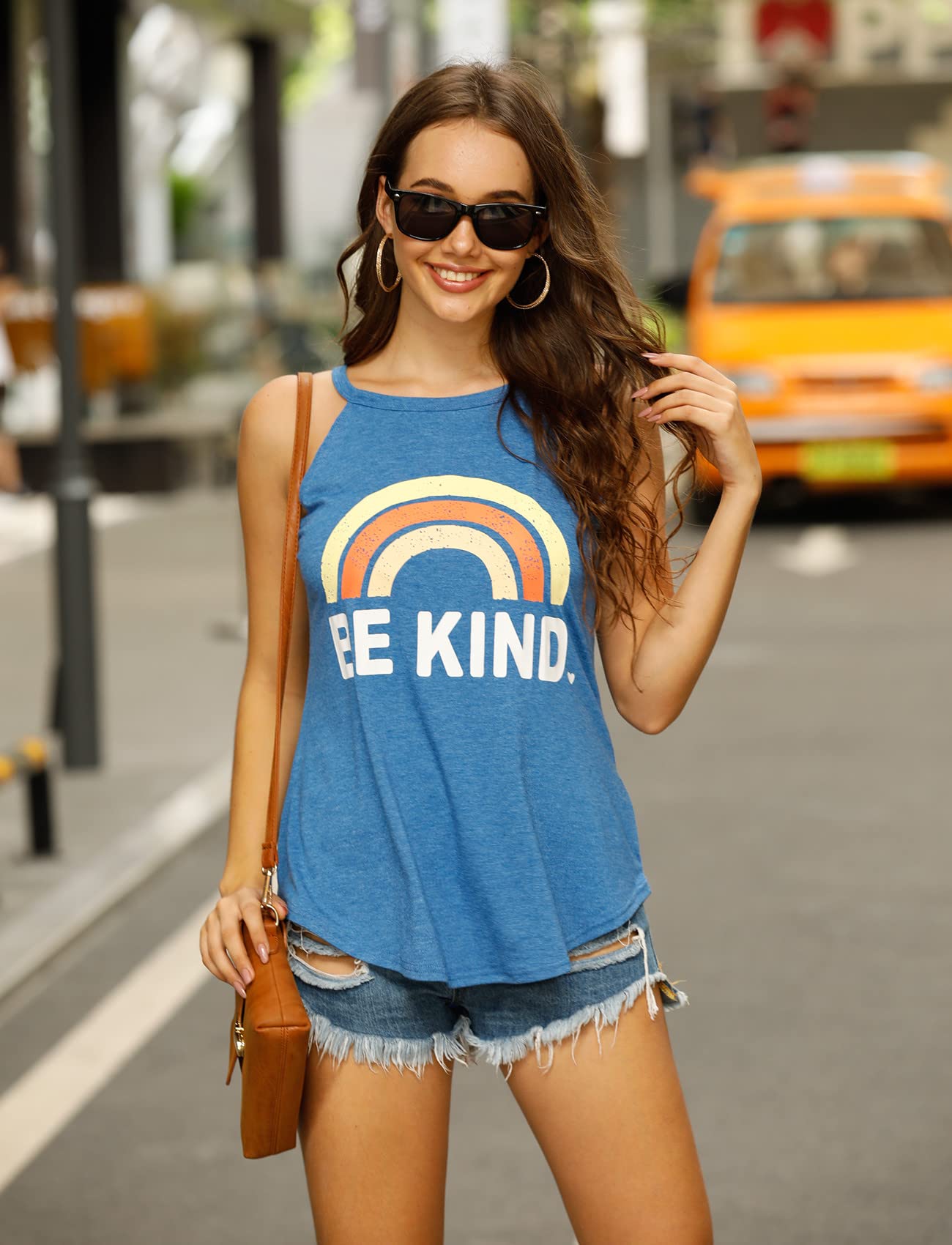 IRISGOD Women's High Neck Tank Tops - Summer Graphic Halter Sleeveless Tee Shirts for Rocker Style | Casual Wear, Music Festivals & Street Fashion