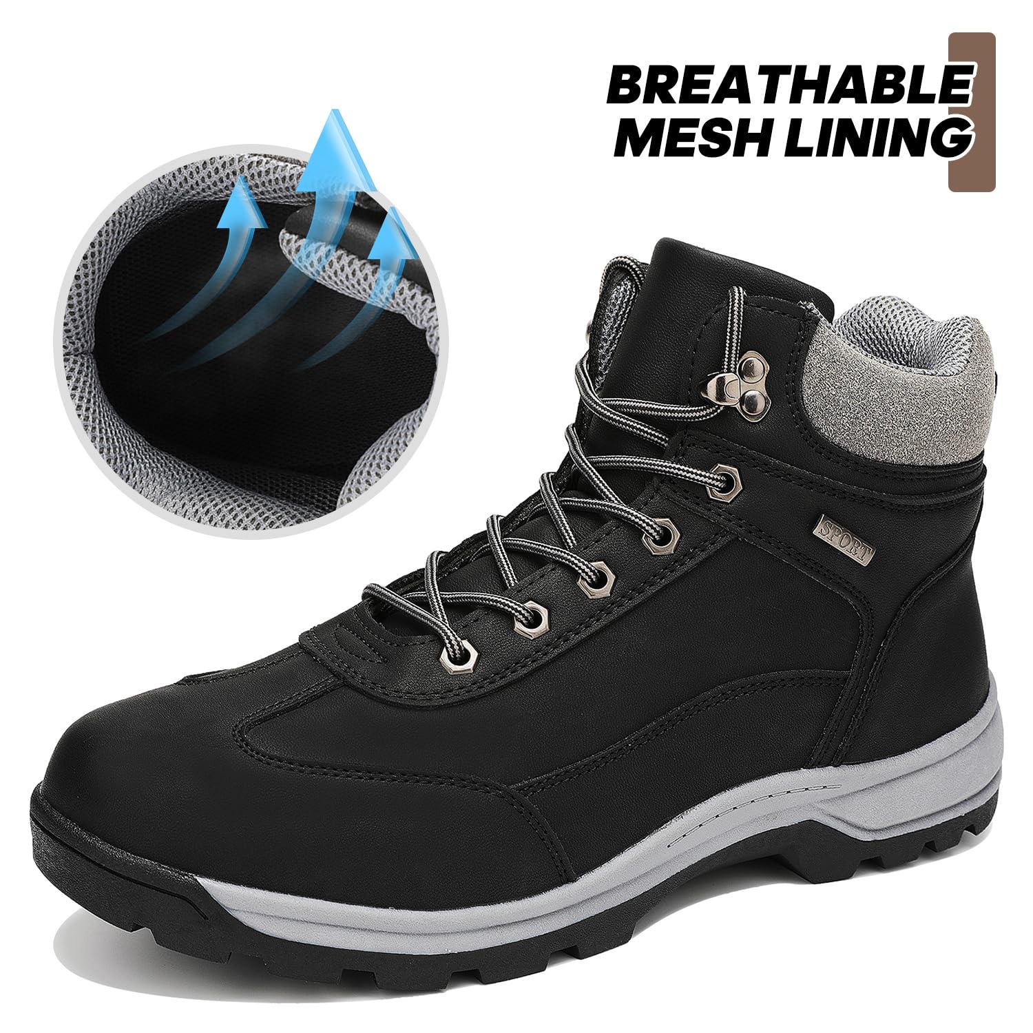 **Men's Waterproof Hiking Boots - Lightweight Outdoor Trekking Shoes for Backpacking & Mountaineering - Ideal for Trail Adventures & Mountain Climbing**