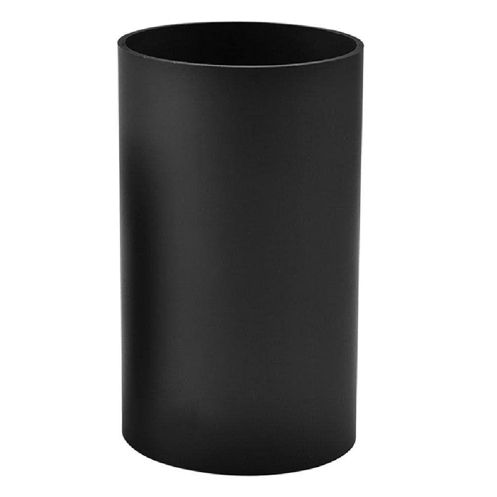 KuCharm Black Plastic Kitchen Utensil Holder - Large Cylinder Tableware Storage & Drying Canister for Spoons, Forks & Cooking Tools - Perfect for Countertop Organization in Modern Kitchens