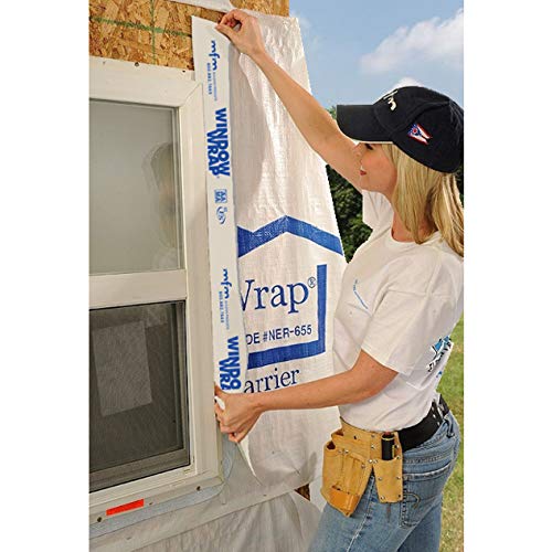 MFM White Window Wrap - 4 Inch (Pack of 9) | Weatherproof Insulation for Doors & Windows | Perfect for Winter Draft Protection & Energy Savings