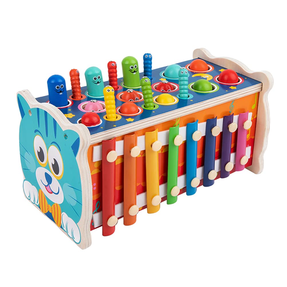 Balacoo Wooden Hammering Pounding Toy - Montessori Educational Toy for Kids to Develop Fine Motor Skills | Colorful Toddler Learning Toy for Birthday Gifts | Perfect for Preschool Classroom & Home Playtime