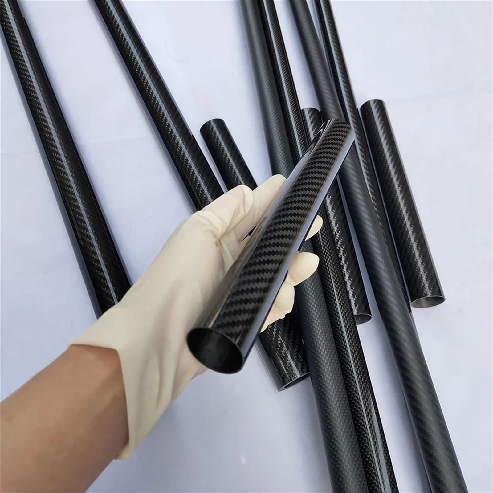 2/1pcs 3K Full Carbon Fiber Tube - 600mm Length, OD 8-35mm - High-Hardness Composite Material for Plant Protection Drones, RC Models, DIY Projects (20x18x600mm, Twill Weave, Glossy Finish) - Lightweight & Durable Aerospace-Grade Tubing