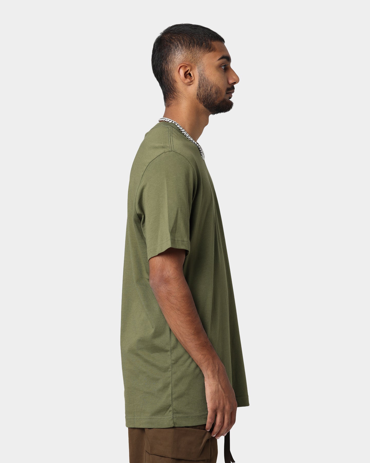 Adidas Essential T-Shirt for Men - Soft Cotton Comfort Fit Olive Green Tee - Perfect for Gym, Running & Casual Wear