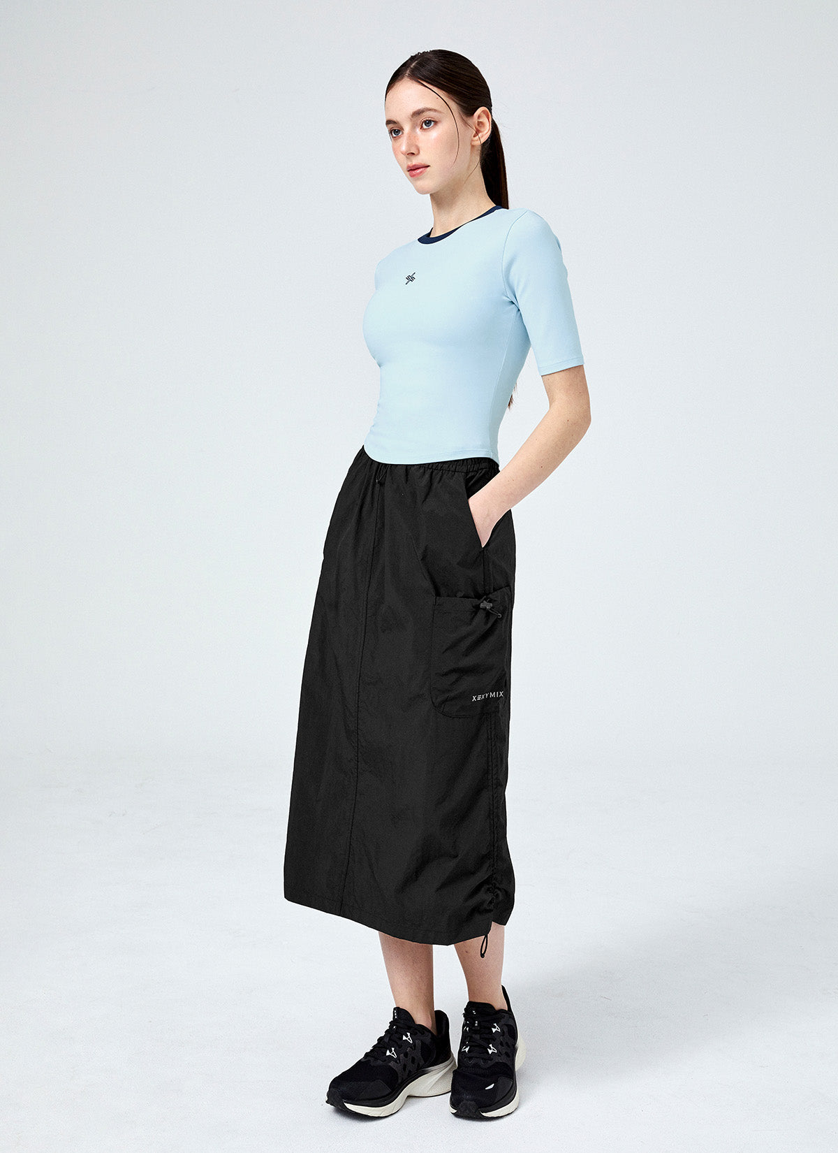 Comfortable Utility Cargo Long Skirts for Women - Stretchable Casual Maxi Skirt with Pockets for Hiking, Travel & Everyday Wear