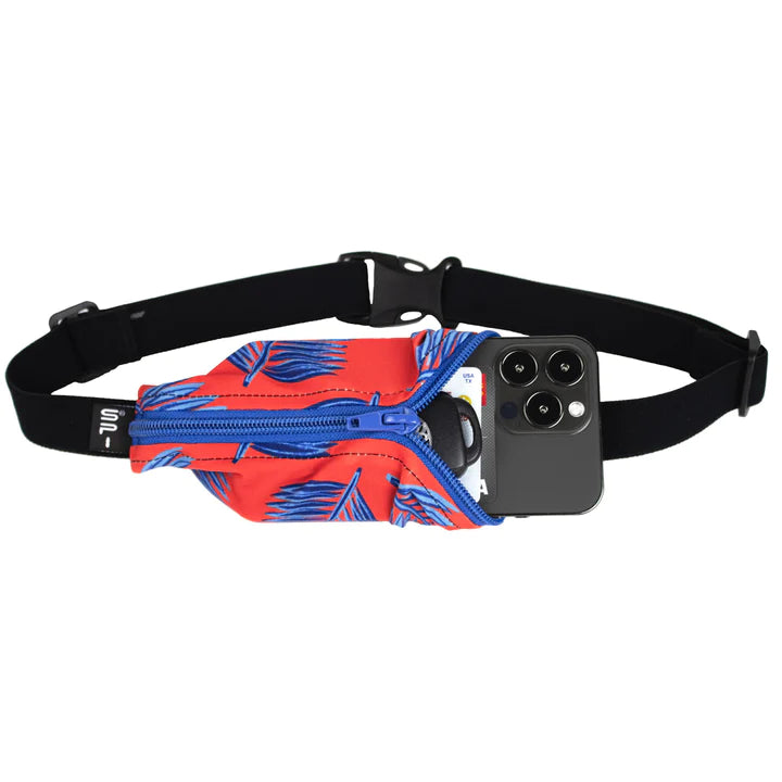 Large Pocket Spibelt - Running Belt with Zipper Pouch for Phone, Keys & Essentials - Perfect for Jogging, Hiking & Workouts