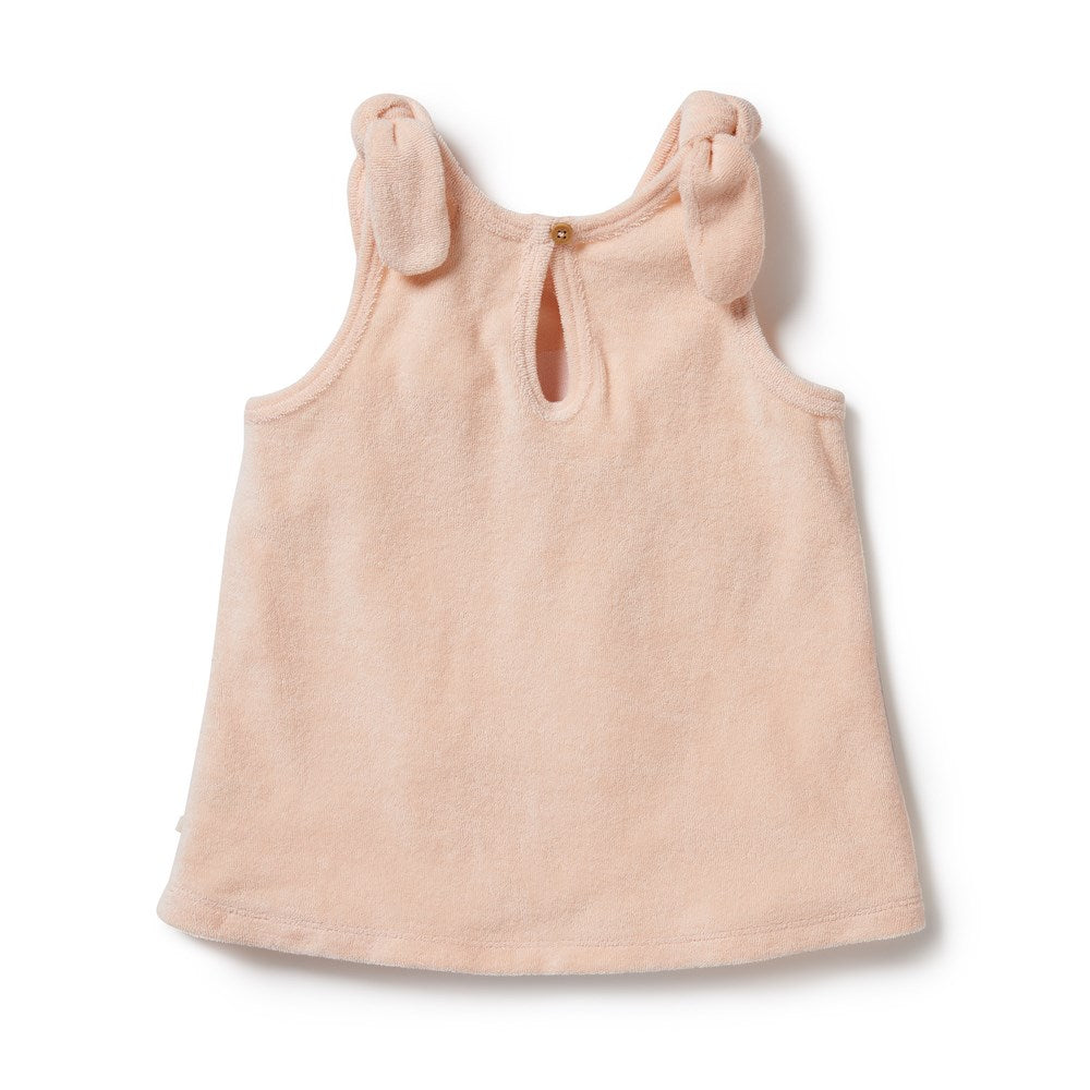 Sunshine Organic Terry Tie Singlet - Soft Cotton Baby Onesie for Newborns & Infants | Perfect for Playtime, Naptime & Everyday Comfort