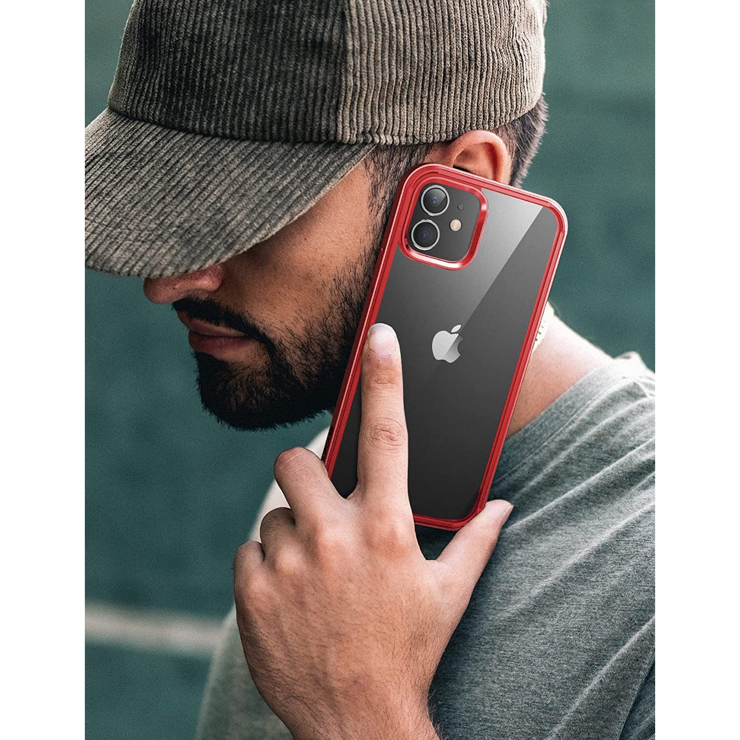 iPhone 11 Case 6.1 Inch - Unicorn Beetle Edge Clear Bumper Protective Cover with Metallic Red Trim | Shockproof & Scratch Resistant | Perfect for Everyday Use, Outdoor Activities & Travel