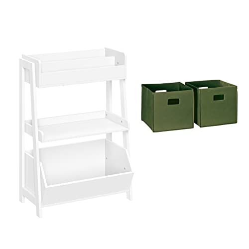 White With 2 Olive Bins
