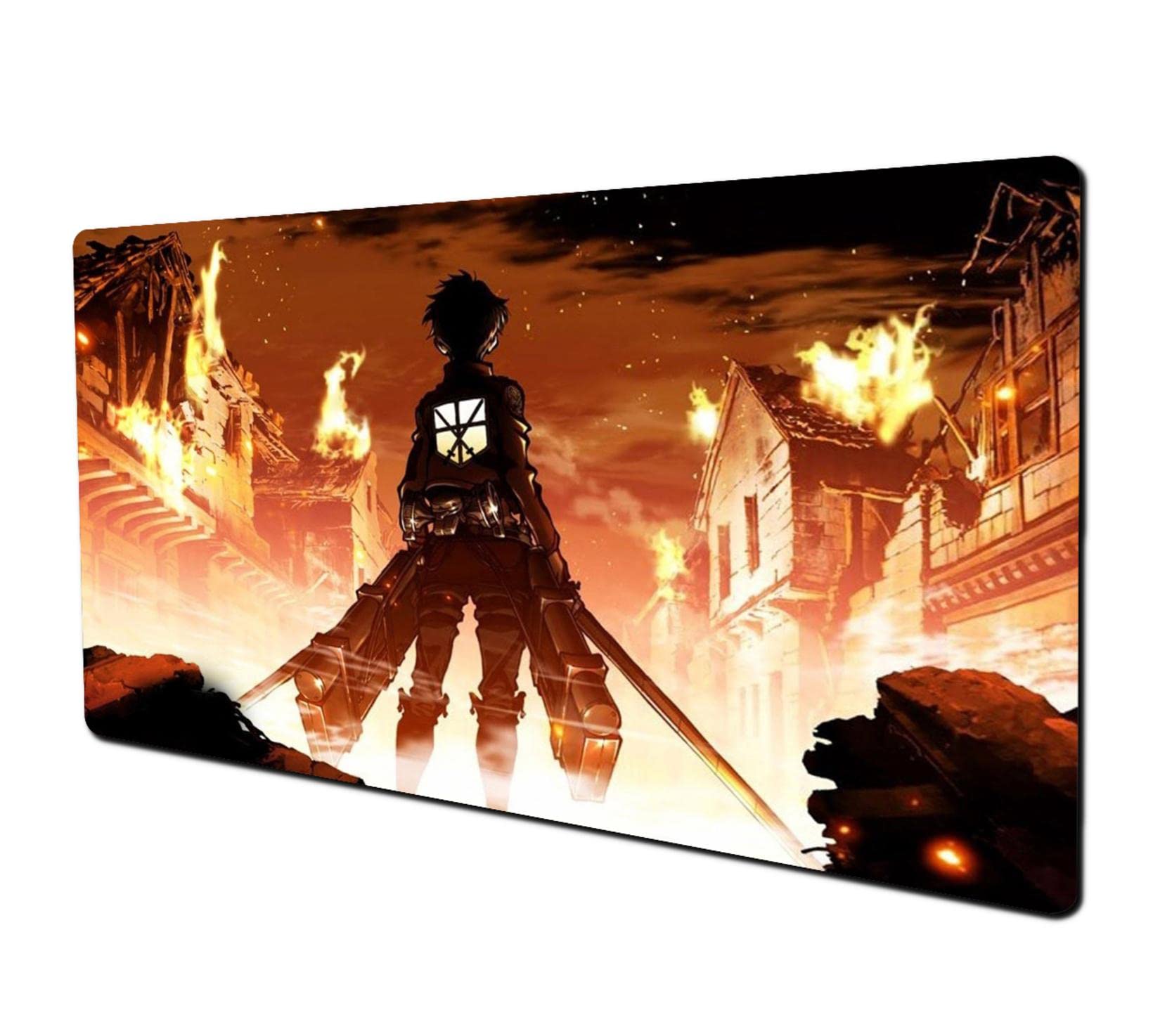 Large Non-Slip Rubber Mouse Pad - Anime Gaming Mouse Mat with Waterproof Surface for Keyboard & Desk - Perfect for Gaming, Office Work & Home Decor Computer Accessories - Ideal for PC, Laptop & Workstation Setups