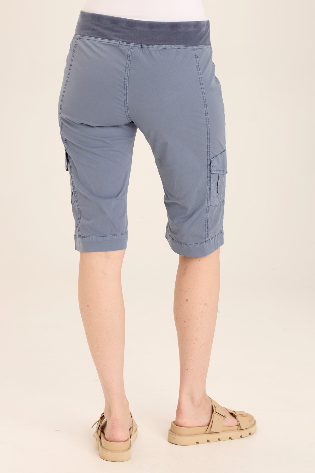 Zola Stretch Poplin Bermuda Shorts for Women - Comfortable Summer Casual Shorts with Elastic Waist | Perfect for Beach, Vacation & Everyday Wear