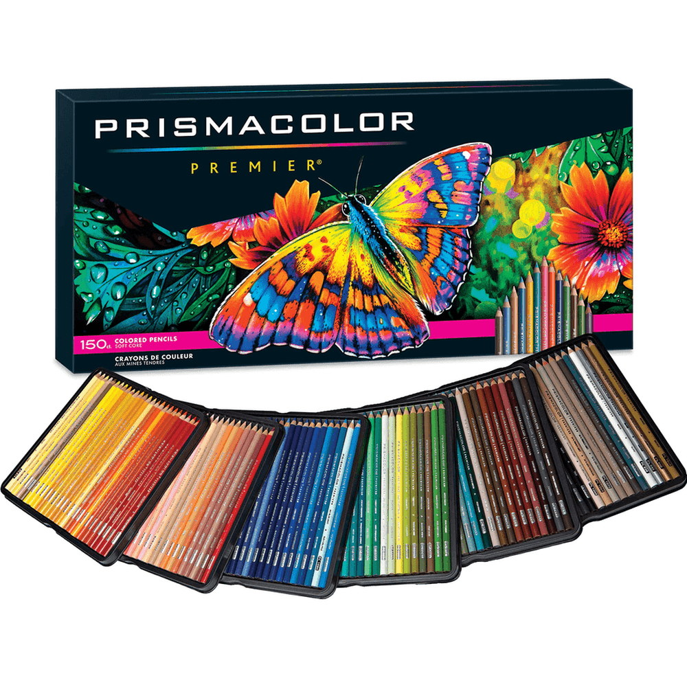 Prismacolor Premier 150 Soft Core Colored Pencils Set - Professional Artist Drawing Pencils for Sketching, Coloring & Blending - Perfect for Adult Coloring Books, Illustration & Fine Art Projects