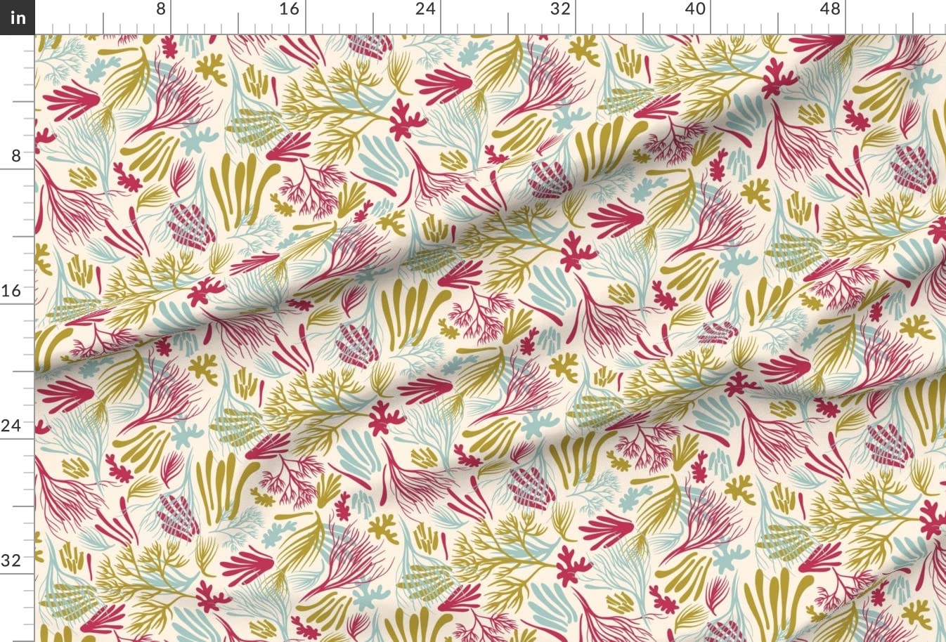 **Premium Spoonflower Fabric - Paddle Water Sea Waterways Print on Soft Minky Fabric by The Yard - Perfect for Sewing Baby Blankets, Quilt Backing & Plush Toys - DIY Home Decor, Nursery & Craft Projects**