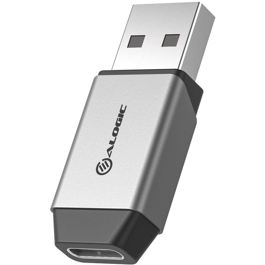 ALOGIC Ultra Mini USB A to USB C Adapter - Space Grey | Fast Charging & Data Sync | Compatible with iPhone, Samsung, MacBook & More | Perfect for Travel, Office & Home Use