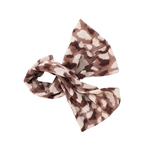 Women's Hair Bun Maker with Bow Knot - Brown Printed Hair Styling Accessory for Braids & Updos | Perfect for Weddings, Parties & Everyday Hairstyles