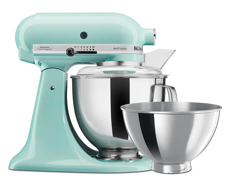4.8L (5 Qt) Artisan Tilt-Head Stand Mixer with 2 Stainless Steel Bowls - KSM160 - Perfect for Baking Bread, Cakes & Cookies at Home