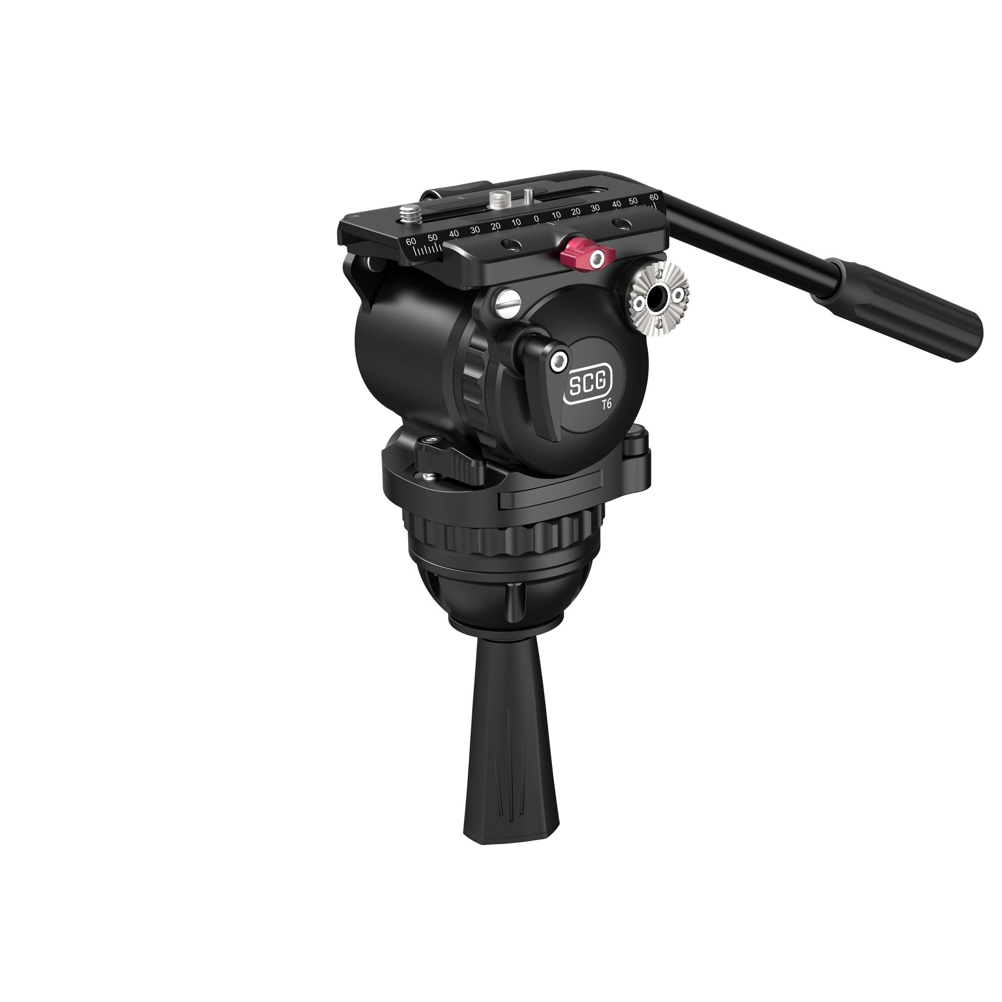 SCG T6 Professional Fluid Head Tripod - Smooth 360° Pan & Tilt for DSLR Cameras & Video - Perfect for Vlogging, Filmmaking & Photography