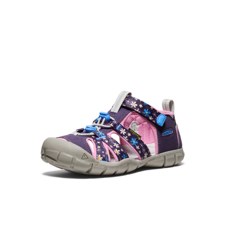Seacamp II CNX Big Kids' Water Shoes for Boys & Girls - Daisies/Marina Color | Lightweight & Quick-Dry for Beach, Pool, Boating & Outdoor Activities