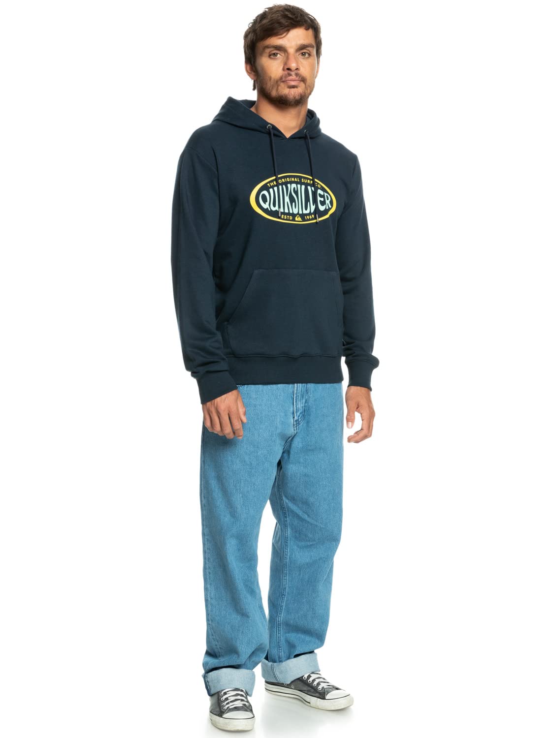 Quiksilver Men's In Circles Hoodie - Stylish & Comfortable Pullover for Casual Wear, Outdoor Activities & Street Fashion