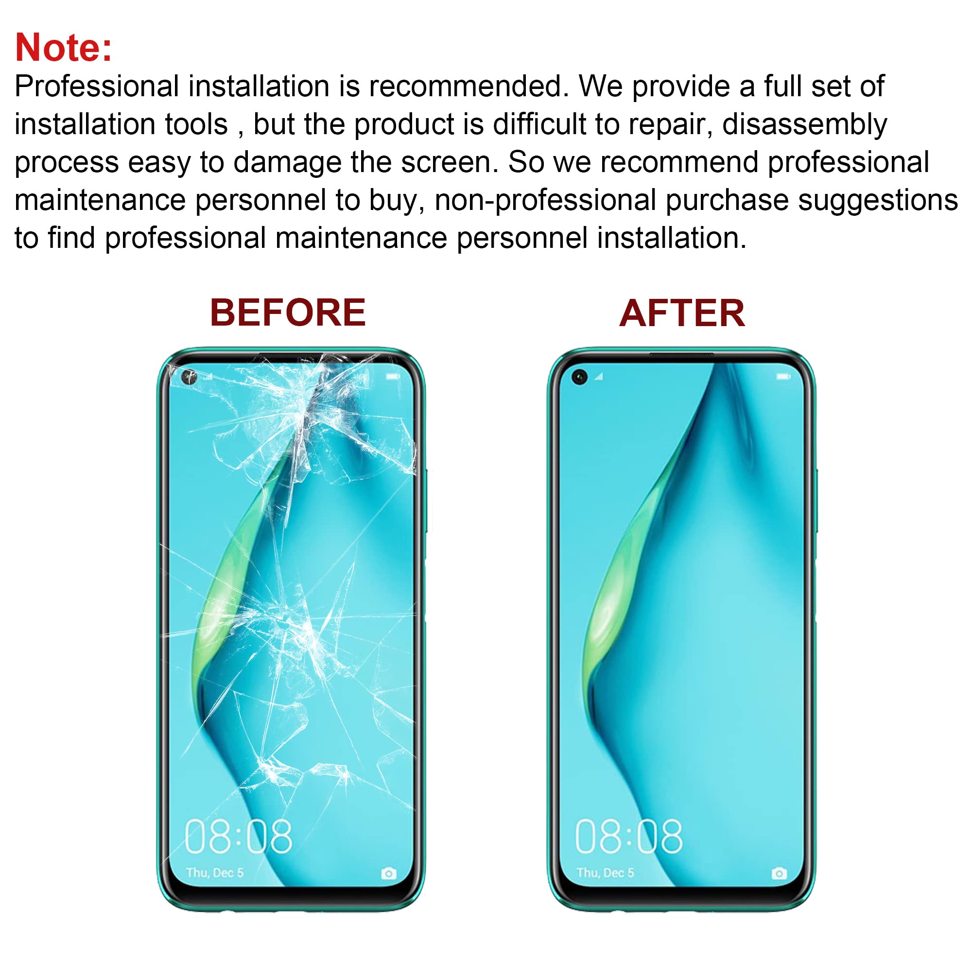 Google Pixel 6 Front Screen Glass Replacement with Repair Kit - for DIY Phone Repair
