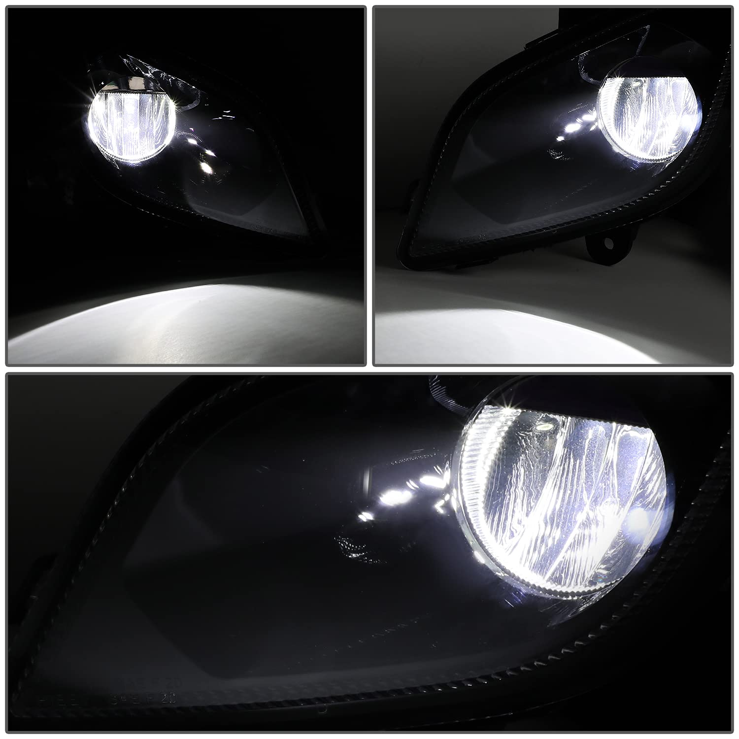 DNA MOTORING HL-HAY-007-BK Black LED Reflector Fog Lights - Compatible with 2018-2022 Freightliner Cascadia | High Visibility for Night Driving & Bad Weather Conditions