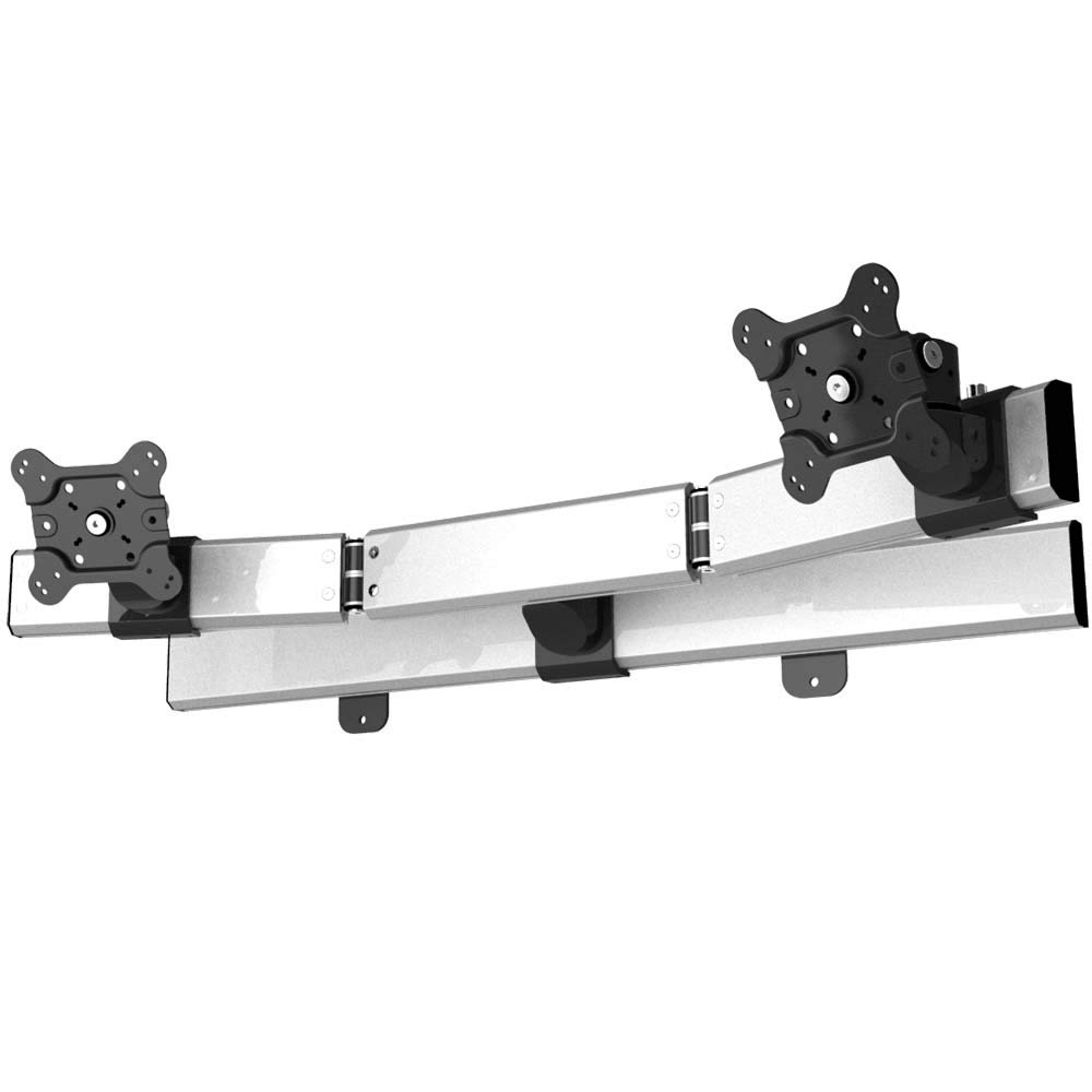 Adjustable Dual Monitor Wall Mount Bracket - Slideable & Tiltable for 13-32 Inch Screens - Perfect for Home Office, Gaming & Workspace Setup