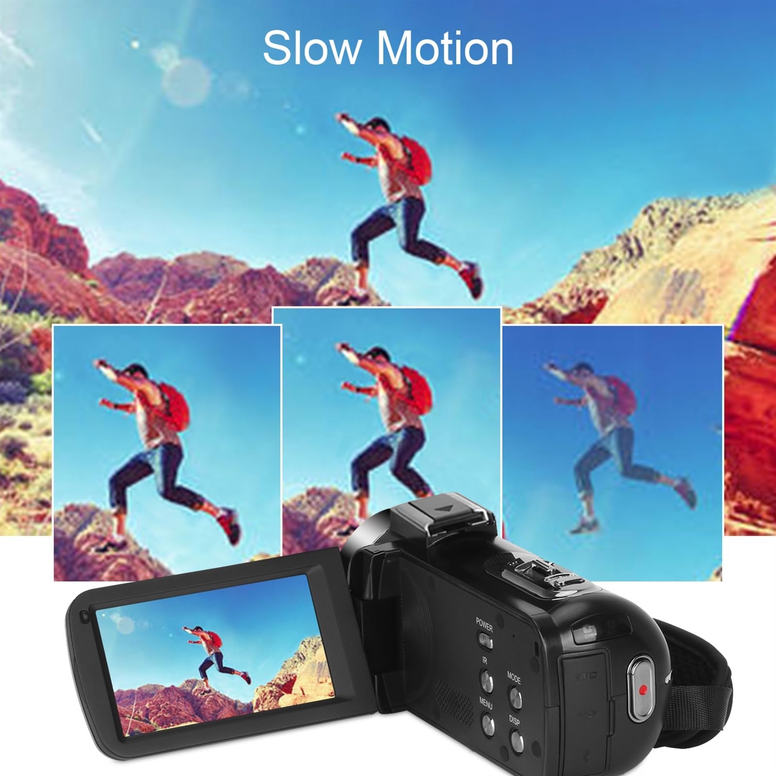 4K WiFi Camcorder UHD Digital Web Camera with 18X Zoom & Auto Focus - Perfect for Vlogging, Live Streaming, and Home Security (No SD Card Included)