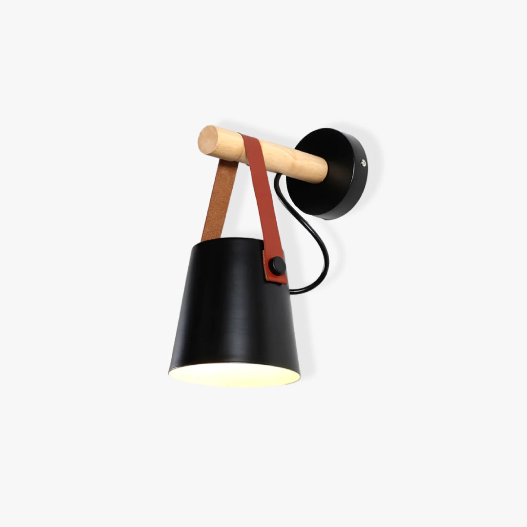 Nordic Style Wooden Wall Lamp - Modern Scandinavian Home Decor Lighting for Living Room, Bedroom & Office