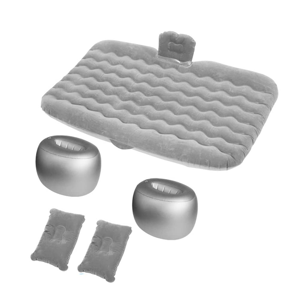 LIMUZI Inflatable Car Air Mattress with Electric Pump - Thick Wave Pattern Dual-Purpose Bed for Home & Travel (138x80cm) - Perfect for Road Trips, Camping & Car Seat Rest (Color: B3)