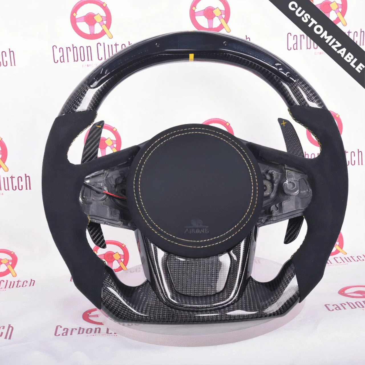 Toyota Supra Carbon Fiber Steering Wheel - Custom Racing Style for Enhanced Grip & Performance - Perfect for Track Days & Sports Car Enthusiasts
