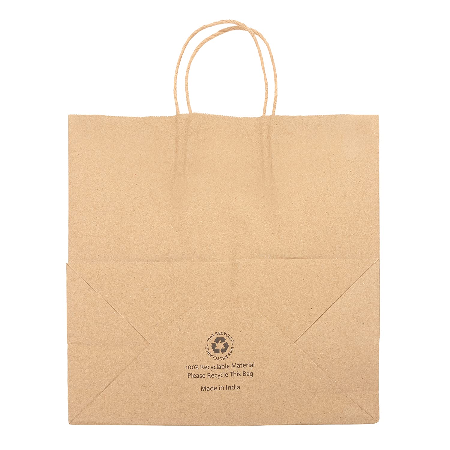 Eco-Friendly Kraft Paper Bags with Twisted Handles - 250 Pack Recyclable Brown Grocery Bags for Shopping, Takeout & Retail - Durable 13x7x13 Inch Sustainable Packaging for Stores, Restaurants & Farmers Markets