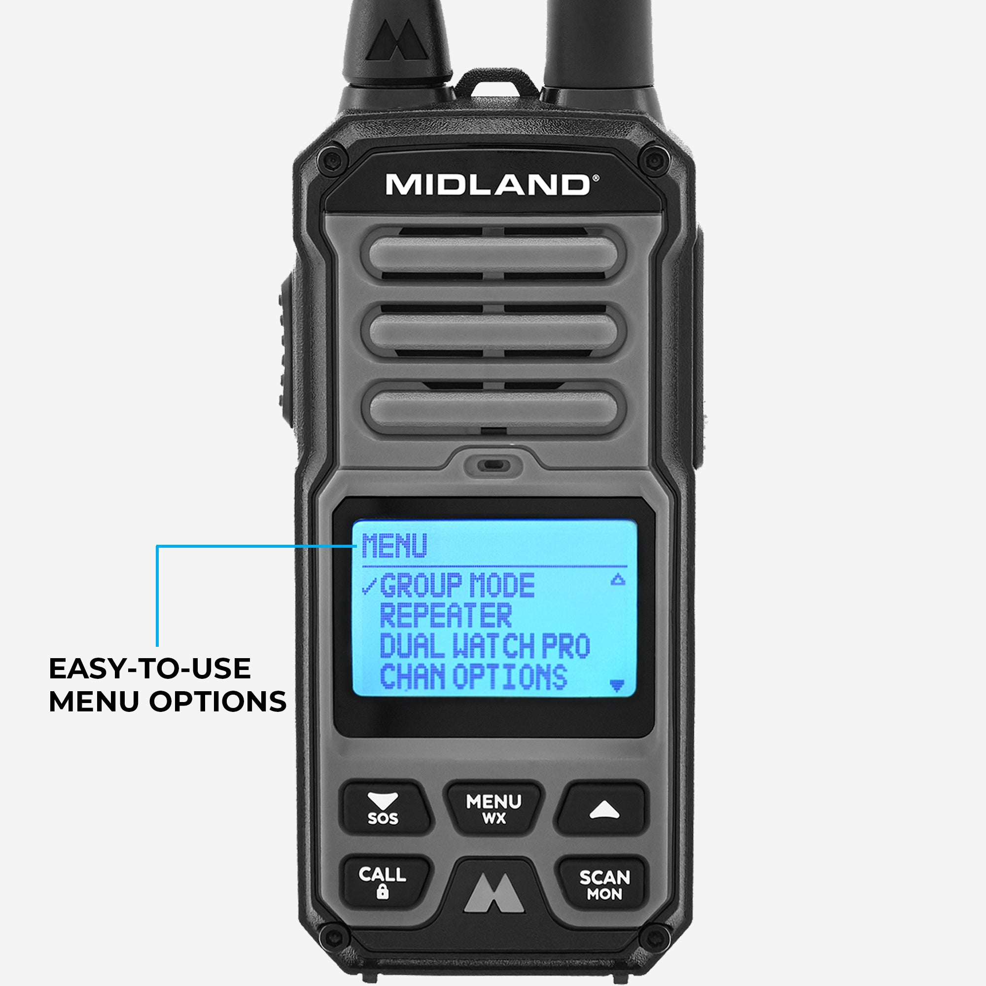 GXT67 GMRS 5 Watt Walkie Talkie - Long Range Two Way Radio with 22 Channels & NOAA Weather Alerts | Perfect for Hiking, Camping, and Outdoor Adventures