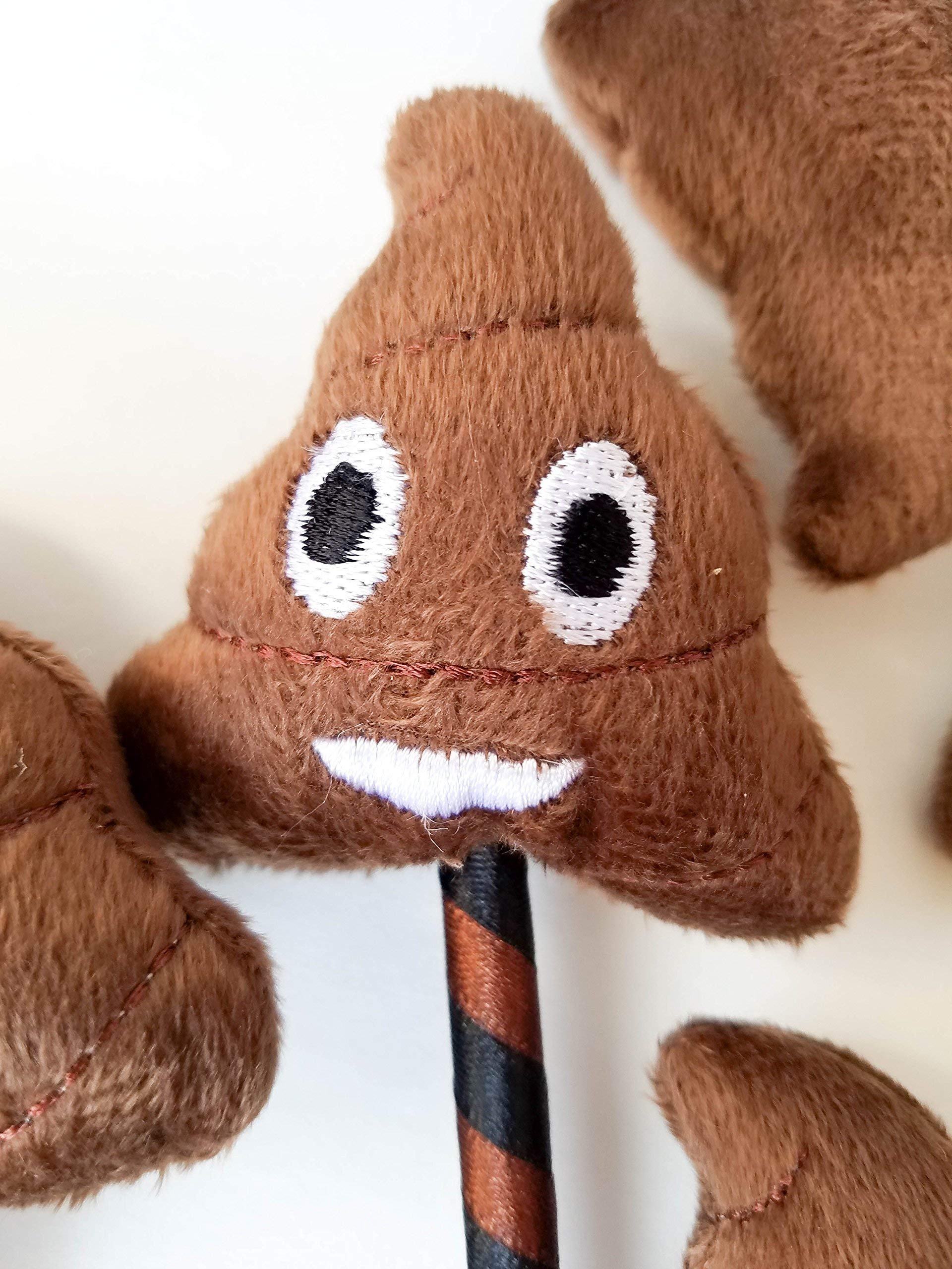 Lifetime 12-Pack Poop Emoji Plush Pens - Fun Ballpoint Writing Instruments for Kids, Teens & Adults - Cute Office & School Supplies, Party Favors, Desk Décor (Great for Classrooms, Birthday Gifts & Workstations)