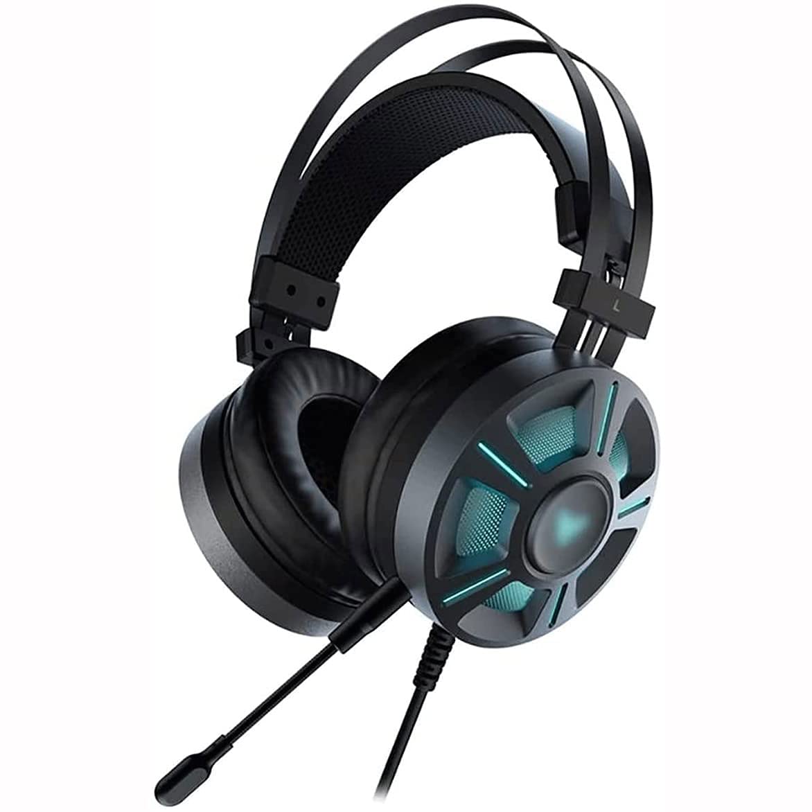 RenminRoad PS4 Gaming Headset with 7.1 Surround Sound, Noise Canceling Mic & RGB Lights - Over Ear Headphones for PC, PS4, PS5, Nintendo Switch - Perfect for Competitive Gaming, Streaming & Late-Night Sessions