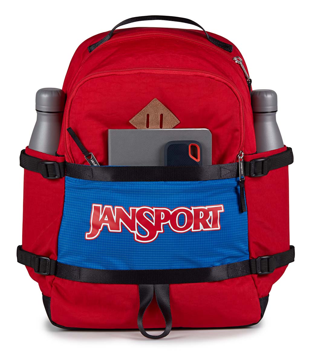 JanSport Small Seattle Backpack - Lightweight Durable School & Travel Daypack for Students & Commuters - Perfect for College, Hiking & Everyday Use (Red Tape)
