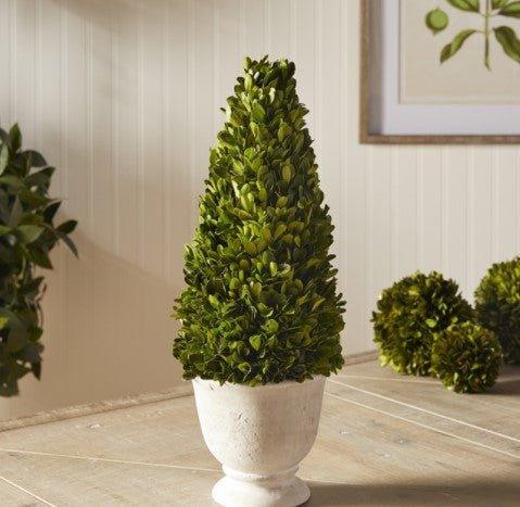 Artificial Boxwood Cone Topiary in Decorative Pot - Perfect for Indoor & Outdoor Home Decor, Wedding Centerpieces, and Office Greenery