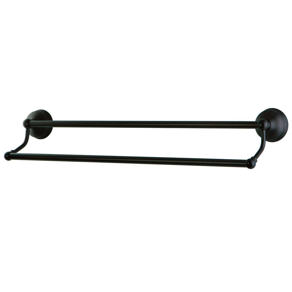 Oil Rubbed Bronze 24-Inch Double Towel Bar Rack - Bathroom Accessories for Towel Organization - Perfect for Bathrooms, Spas, and Hotels (Model BA1163ORB)
