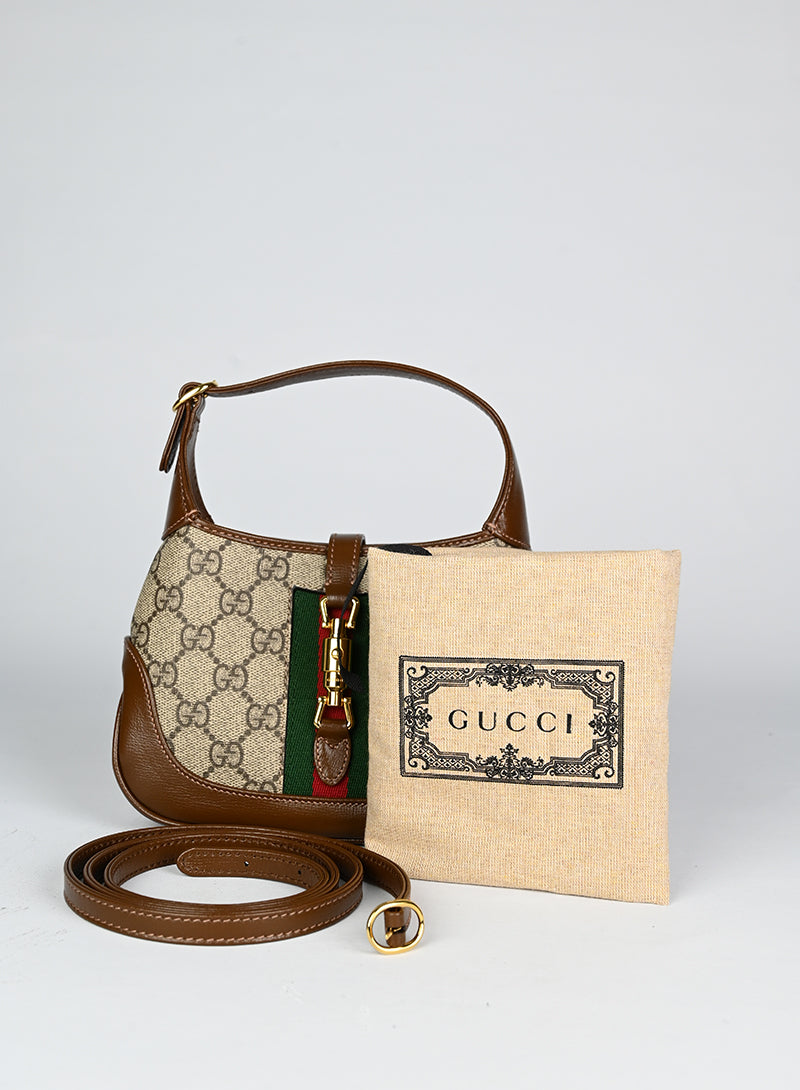 Gucci Jackie Mini Shoulder Bag in Beige - Stylish & Compact for Everyday Use, Work, and Travel